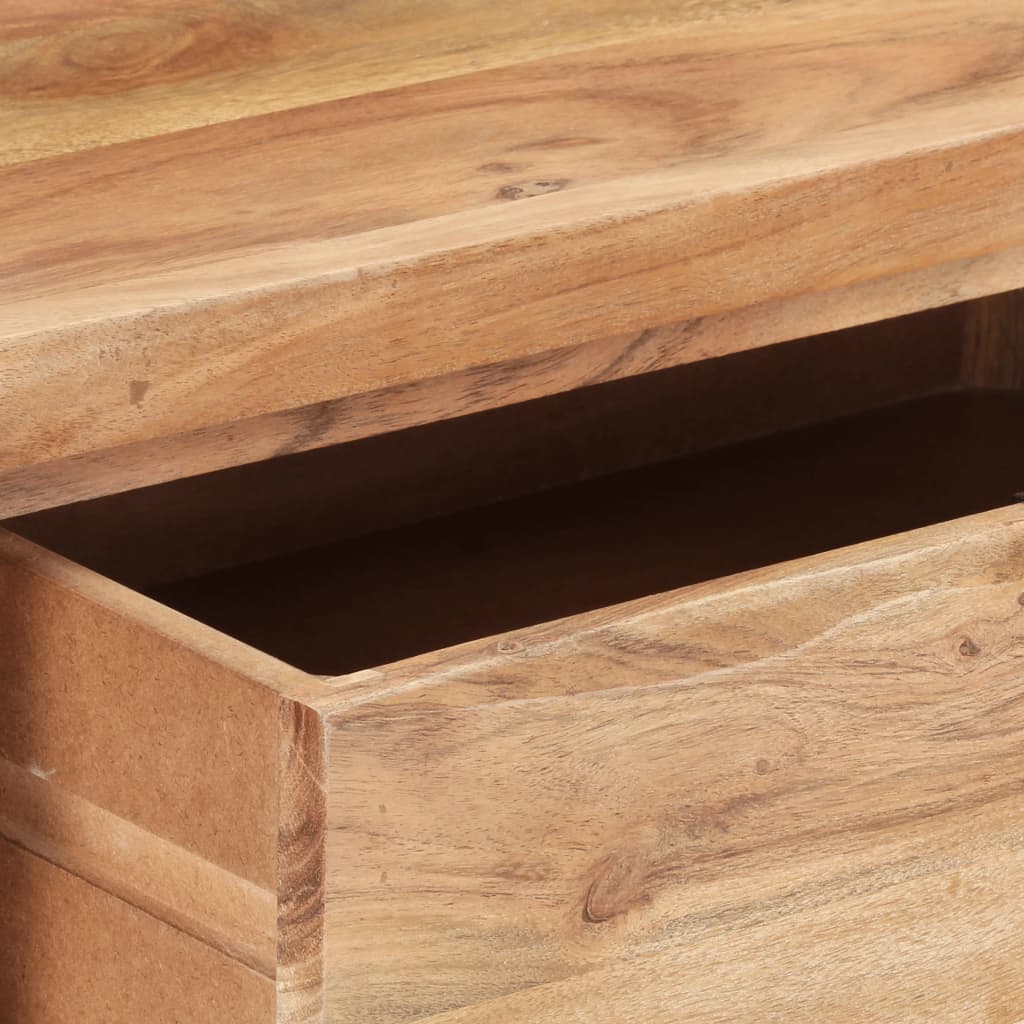 Konsolbord 100x35x76 Cm Massivt Akacietræ Med Naturlige Kanter - Billede 8