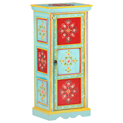 Håndmalet Højskab 40X30X90 Cm Massivt Mangotræ