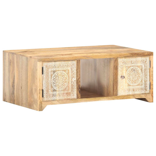 Sofabord 90X50X35 Cm Massivt Mangotræ