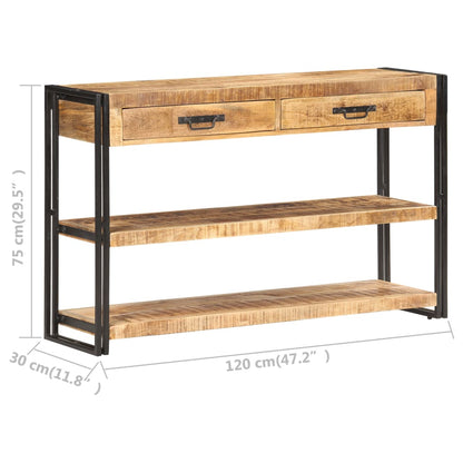 Skænk 120x30x75 Cm Massivt Træ - Billede 7