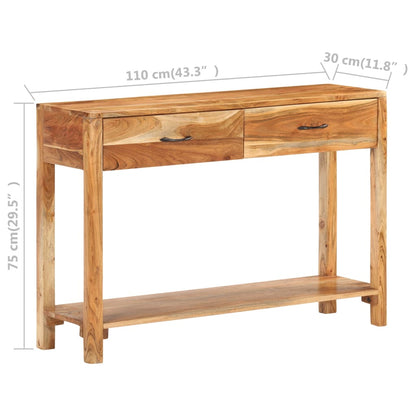 Skænk 110x30x75 Cm Massivt Akacietræ - Billede 8