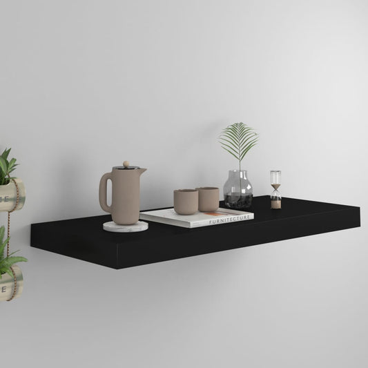 Væghylde 60X23,5X3,8 Cm Mdf Sort