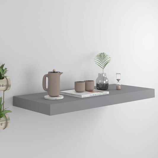 Væghylde 60X23,5X3,8 Cm Mdf Grå