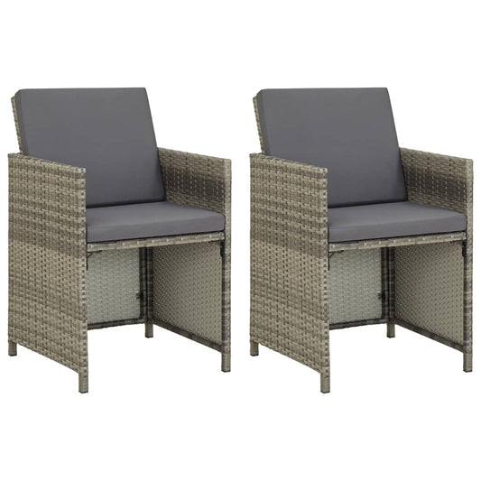 Havestole 2 Stk. Med Hynder Polyrattan