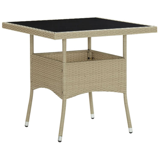 Havebord Polyrattan Og Glas