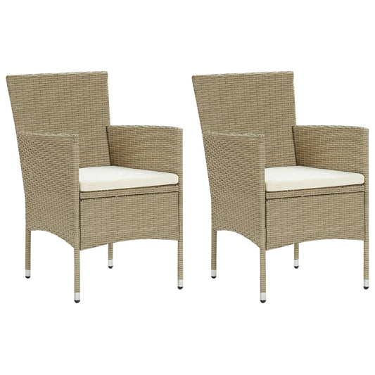 Spisebordsstole Til Haven 2 Stk. Polyrattan