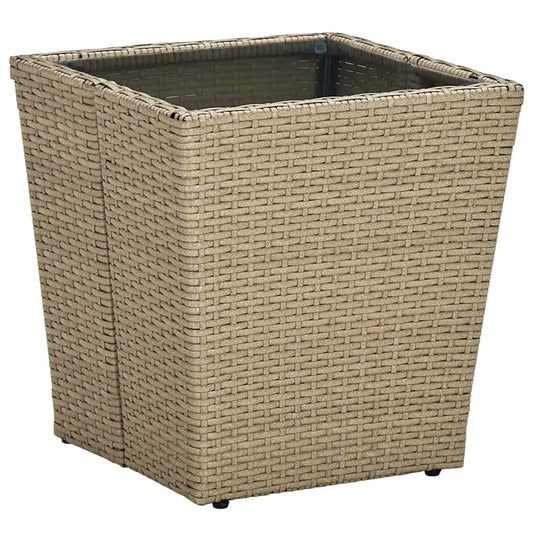 Tebord 41,5X41,5X44 Cm Polyrattan Og Hærdet