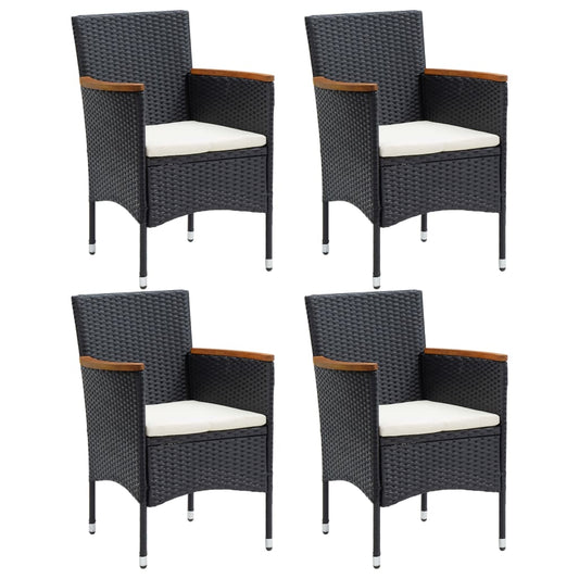 Havestole 4 Stk. Polyrattan