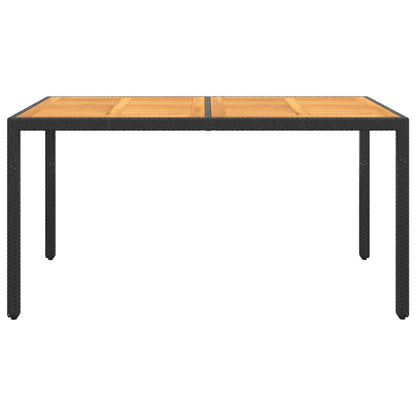 Havebord 150x90x75 cm Akacietræ Og Polyrattan