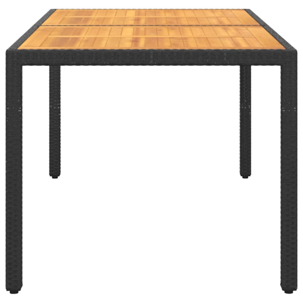 Havebord 150x90x75 cm Akacietræ Og Polyrattan