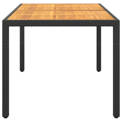 Havebord 150x90x75 cm Akacietræ Og Polyrattan