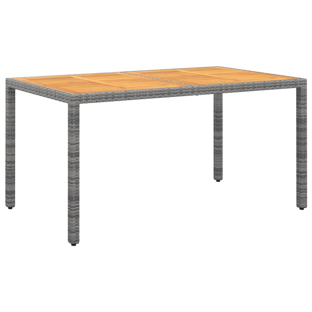 Havebord 150x90x75 Cm Akacietræ Og Polyrattan - Hovedbillede