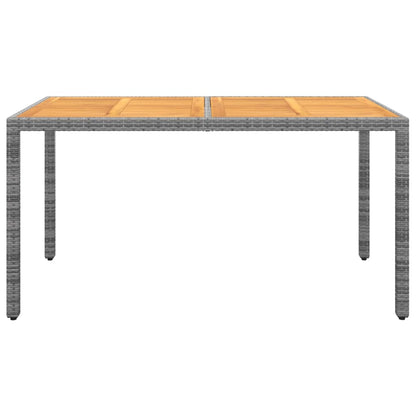 Havebord 150x90x75 Cm Akacietræ Og Polyrattan - Billede 2