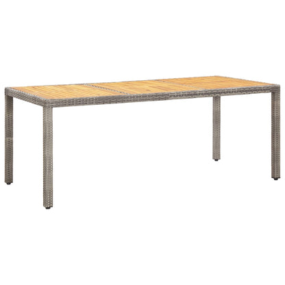 Havebord Polyrattan Og Massivt Akacietræ - Variant 310585