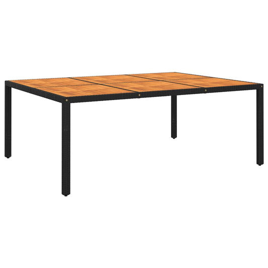 Havebord 200X150X75 Cm Akacietræ Og Polyrattan