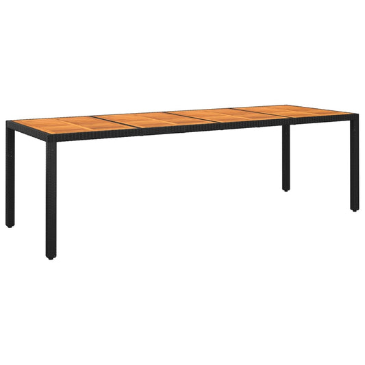 Havebord 250X100X75 Cm Akacietræ Og Polyrattan