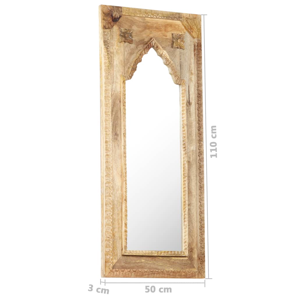Spejl 50x3x110 Cm Massivt Mangotræ - Billede 6