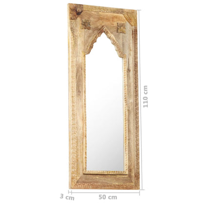 Spejl 50x3x110 Cm Massivt Mangotræ - Billede 6
