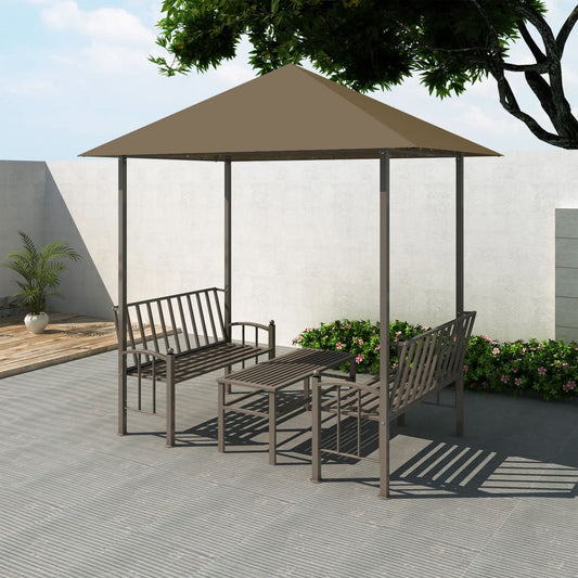 Havepavillon Med Bord Og Bænke 2,5X1,5X2,4 M 180 G/M²