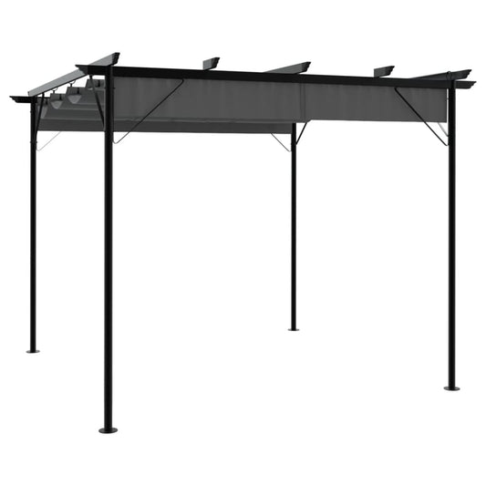 Pergola Med Sammenrulleligt Tag 3X3 M 180 G/M²