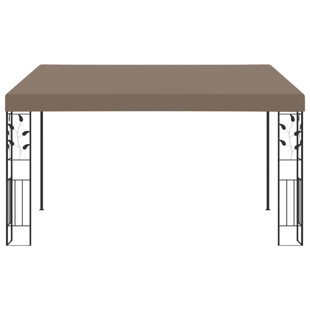 Vægmonteret Pavillon 4x3x2,5 M Gråbrun - billede 2