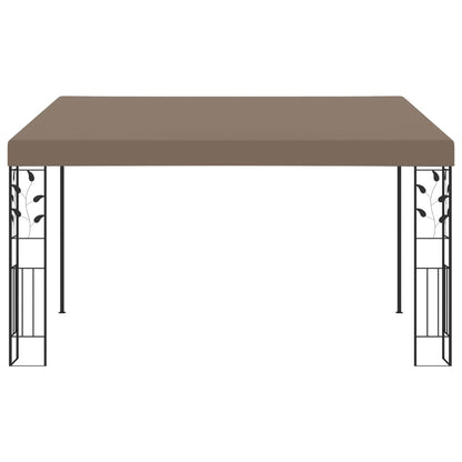 Vægmonteret Pavillon 4x3x2,5 M Gråbrun - billede 2