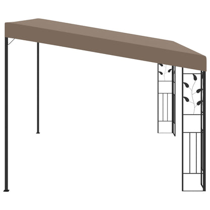 Vægmonteret Pavillon 4x3x2,5 M Gråbrun - billede 3