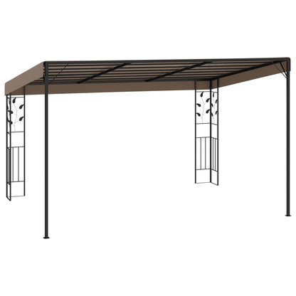 Vægmonteret Pavillon 4x3x2,5 M Gråbrun - billede 4