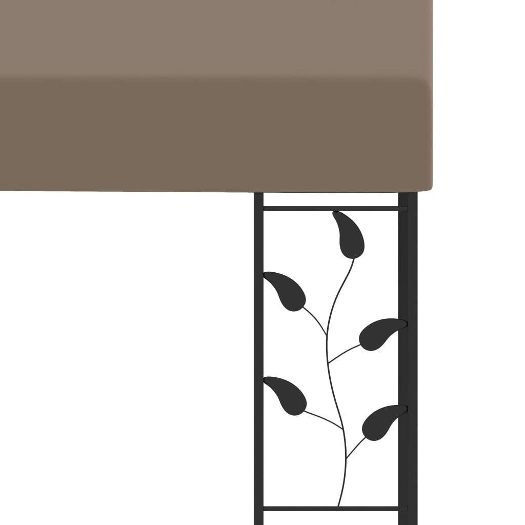 Vægmonteret Pavillon 4x3x2,5 M Gråbrun - billede 5