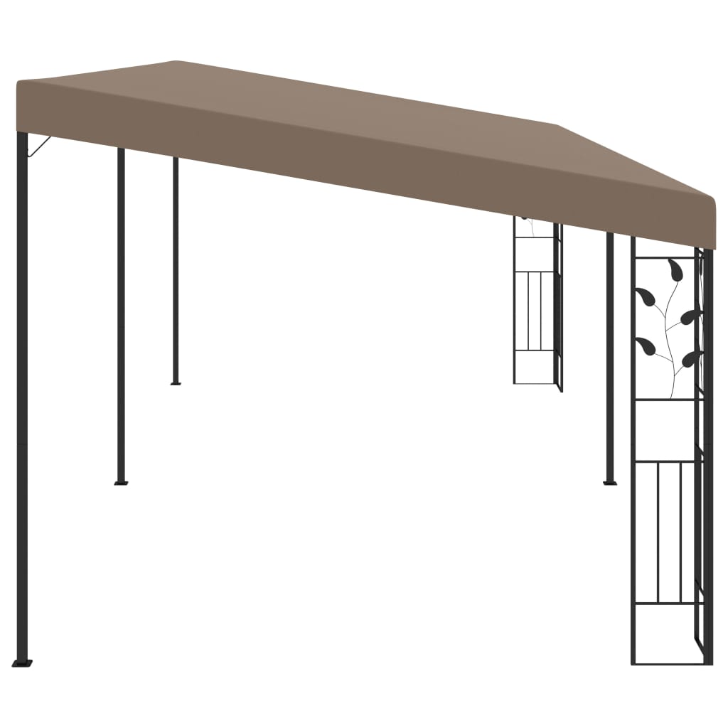 Vægmonteret Pavillon 6x3x2,5 M Gråbrun - billede 3