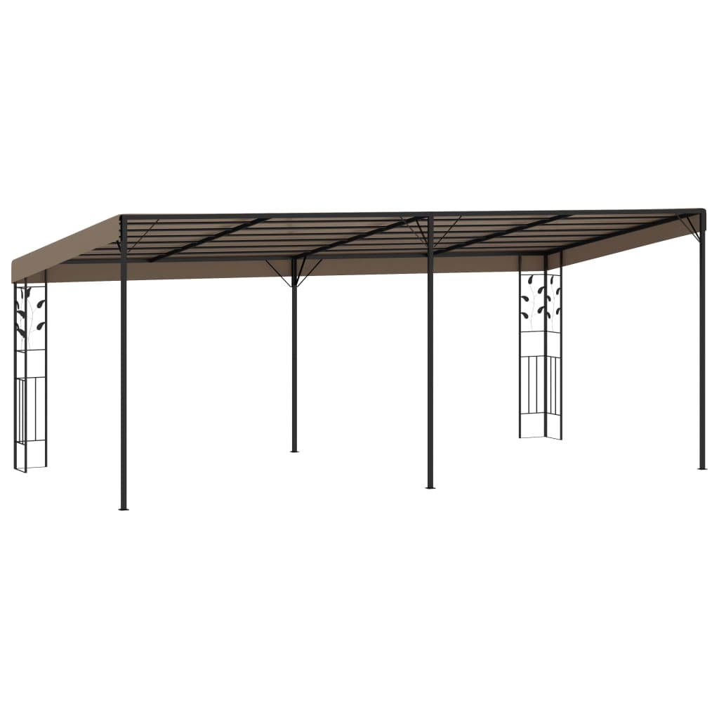 Vægmonteret Pavillon 6x3x2,5 M Gråbrun - billede 4