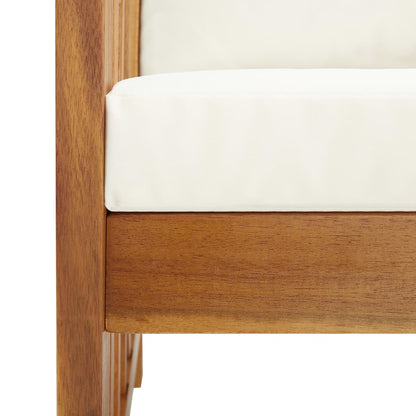 Havestole 2 Stk. Med Hynder Massivt Akacietræ