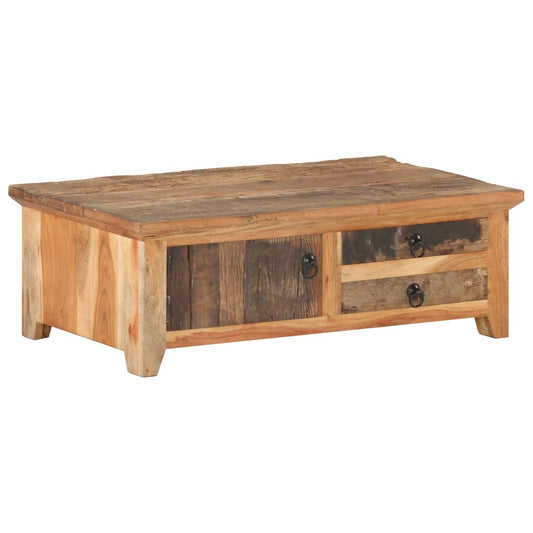 Sofabord 90x50x31 Cm Massivt Genbrugstræ - Hovedbillede