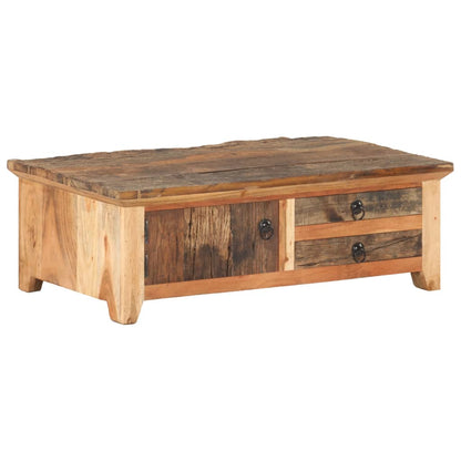 Sofabord 90x50x31 Cm Massivt Genbrugstræ - Billede 11
