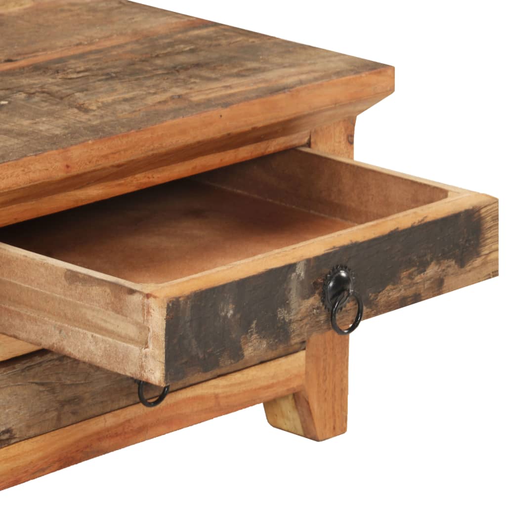 Sofabord 90x50x31 Cm Massivt Genbrugstræ - Billede 6