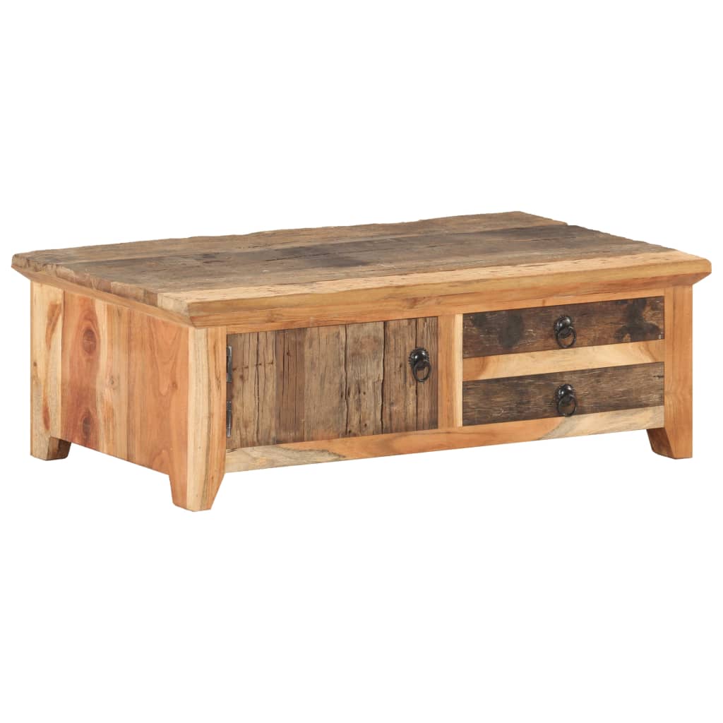 Sofabord 90x50x31 Cm Massivt Genbrugstræ - Billede 8