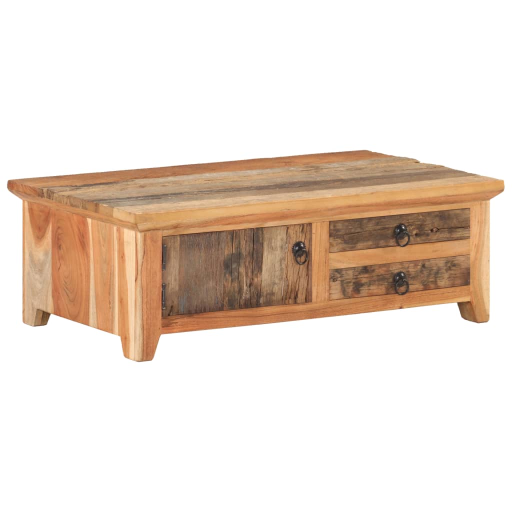 Sofabord 90x50x31 Cm Massivt Genbrugstræ - Billede 9