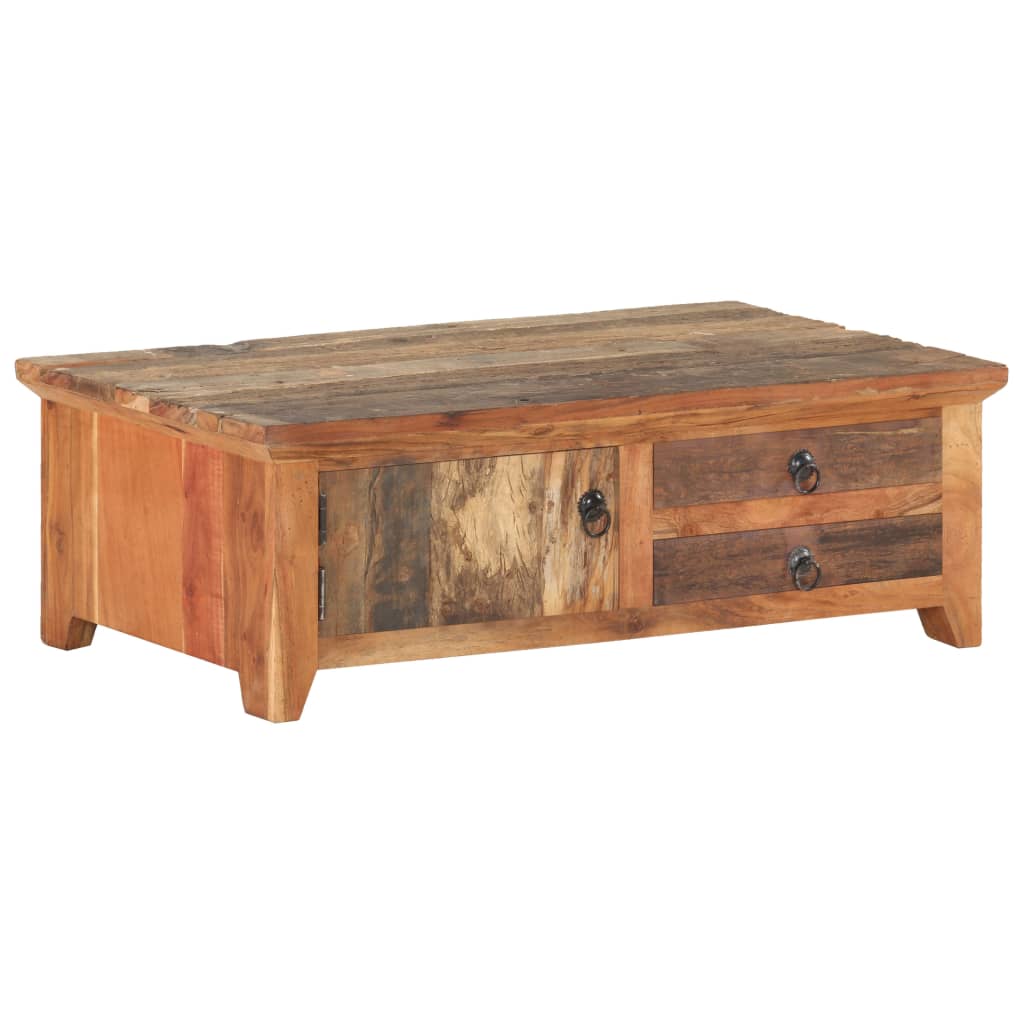 Sofabord 90x50x31 Cm Massivt Genbrugstræ - Billede 10