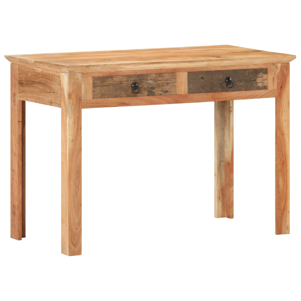 Skrivebord 110x50x75 Cm Massivt Genbrugstræ - Billede 8