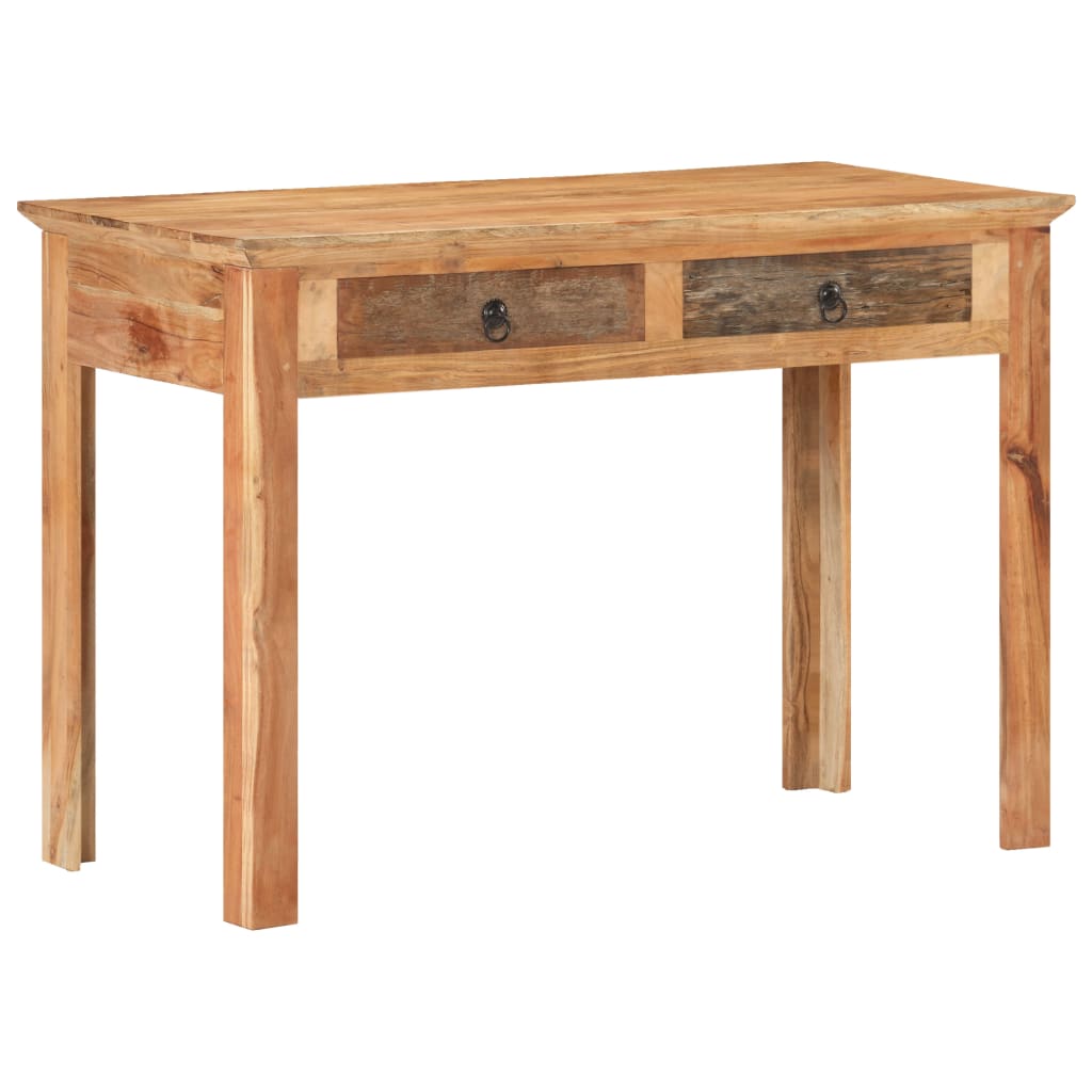 Skrivebord 110x50x75 Cm Massivt Genbrugstræ - Billede 9
