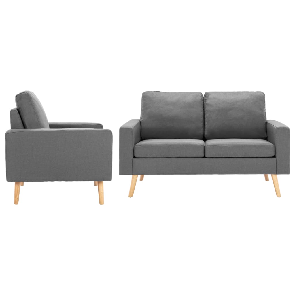Lænestol og 2-Personers Sofa Sæt Stof