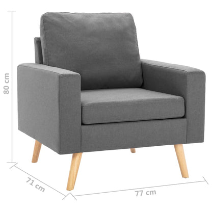 Lænestol og 2-Personers Sofa Sæt Stof