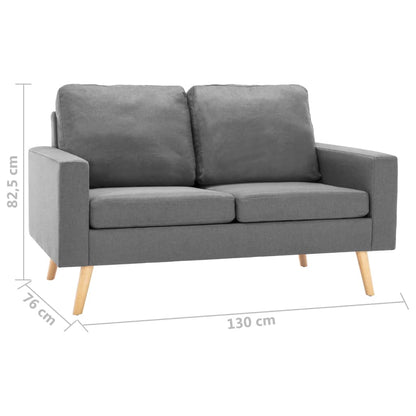 Lænestol og 2-Personers Sofa Sæt Stof