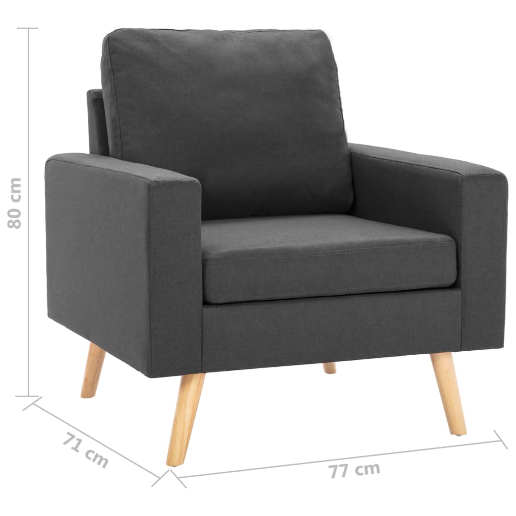 Lænestol og 2-Personers Sofa Sæt Stof