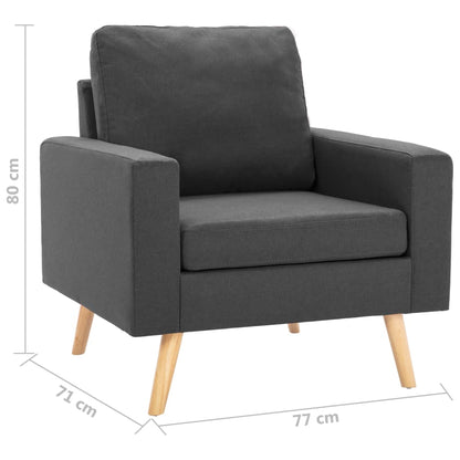 Lænestol og 2-Personers Sofa Sæt Stof