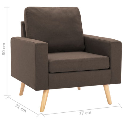 Lænestol og 2-Personers Sofa Sæt Stof