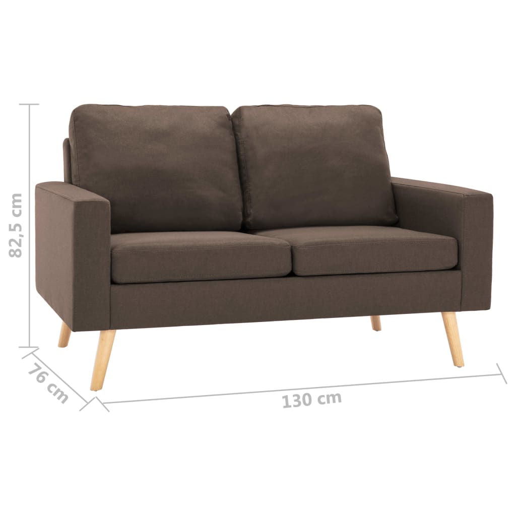 Lænestol og 2-Personers Sofa Sæt Stof