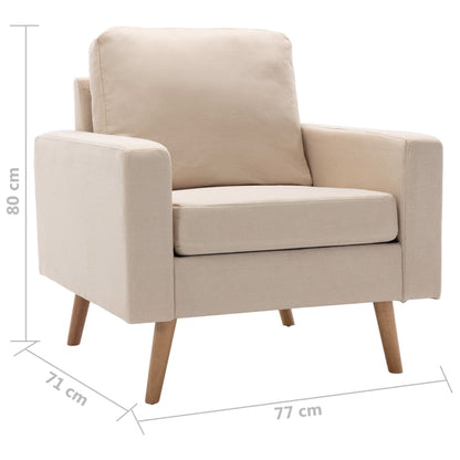 Lænestol og 2-Personers Sofa Sæt Stof