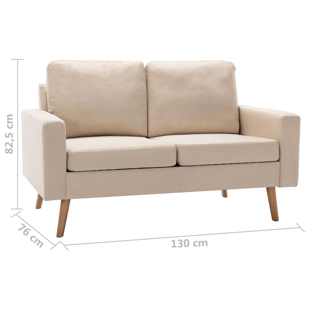 Lænestol og 2-Personers Sofa Sæt Stof