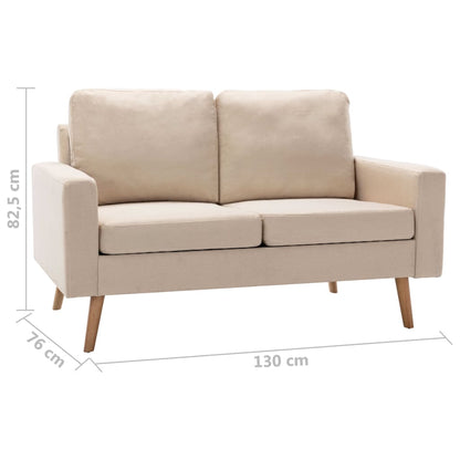 Lænestol og 2-Personers Sofa Sæt Stof